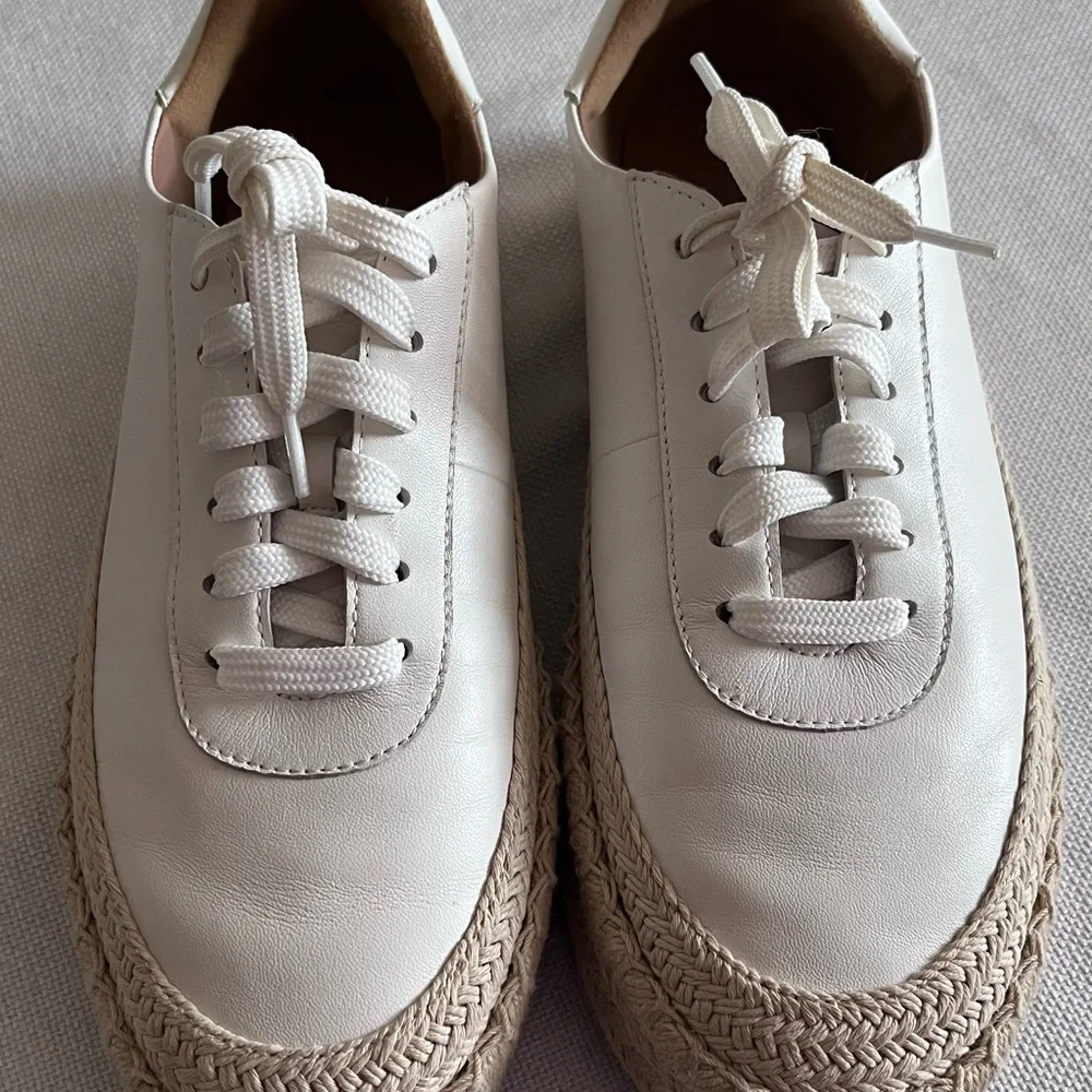 Linea Paolo Women's Selma White Platform Sneakers Size 10